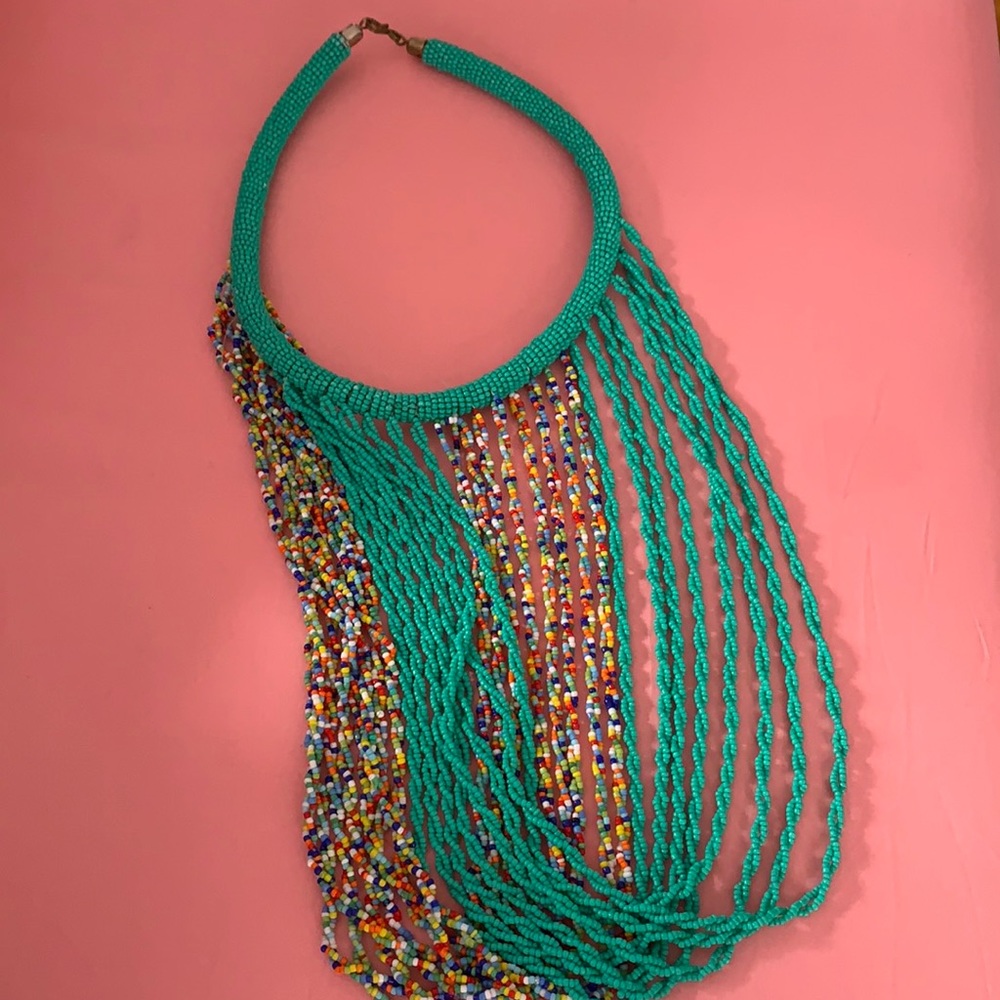 Beaded turquoise necklace